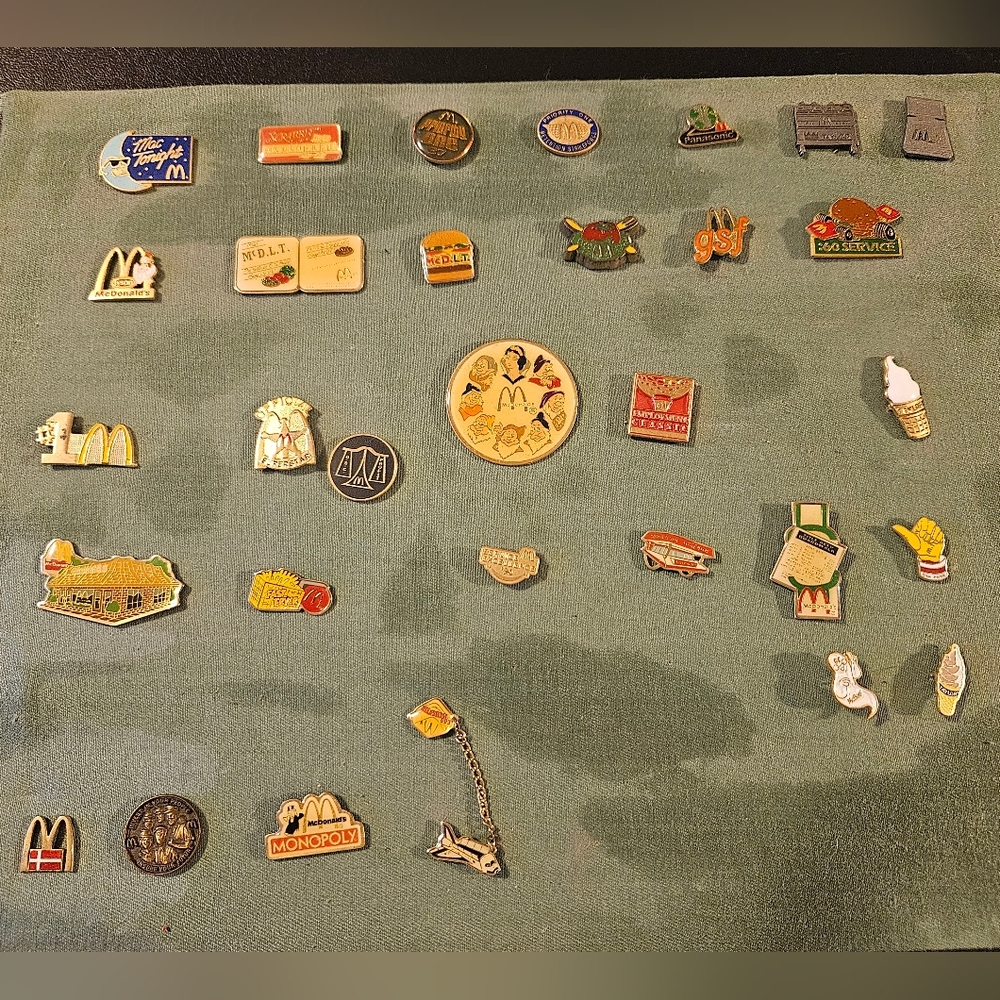 Lot 31 piece Vintage McDonald's Pin Collection 1 of 2